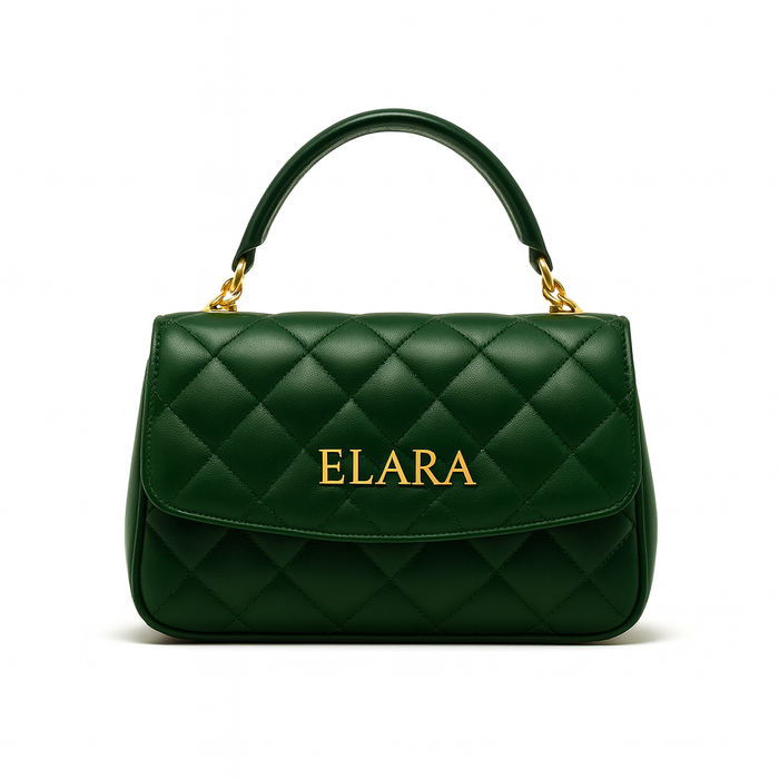 ELARA Verdant Luxe — Emerald Top-Handle