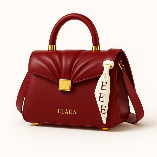 ELARA Icona Crest 21 — Bordeaux, Jewel Lock, Leather Strap