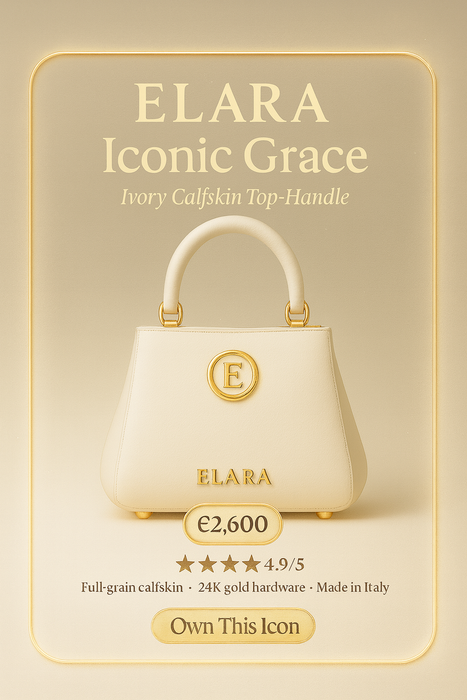 ELARA Iconic Grace — Ivory Calfskin Top-Handle