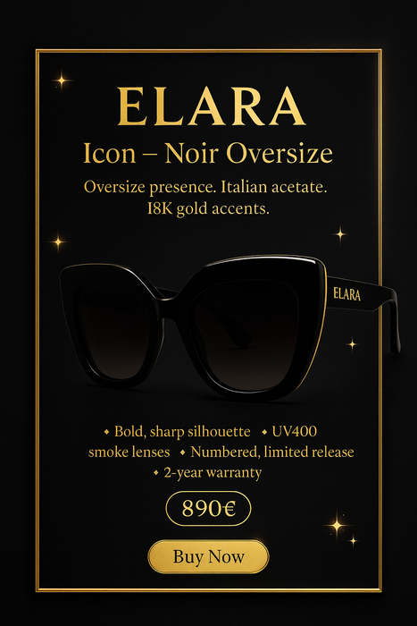 ELARA  Icon — Noir Oversize