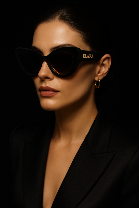 ELARA Velvet Eclipse – Limited Edition Black Cat-Eye