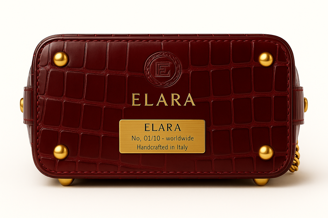 ELARA Privé 21 — Bordeaux Calf Croc-Embossed