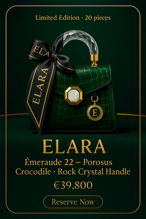 ELARA Émeraude 22 — Box-Calf (Croc-Embossed) Rock-Crystal Handle 6,230
