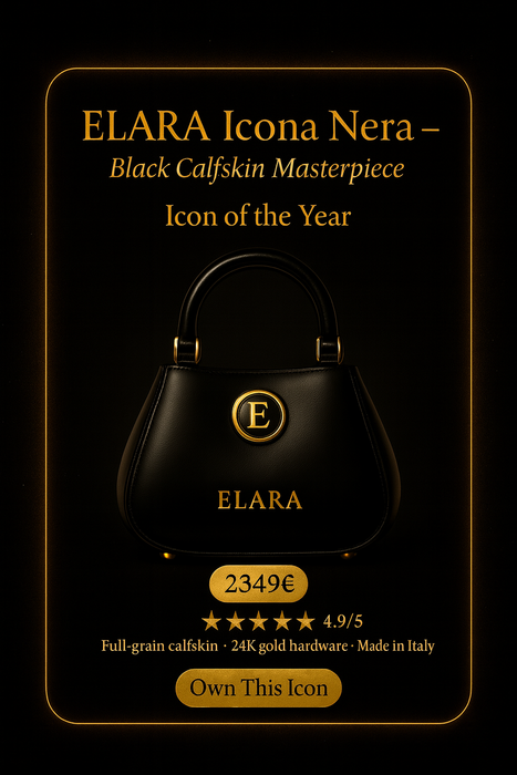 ELARA Icona Nera — Half-Moon Handle Bag