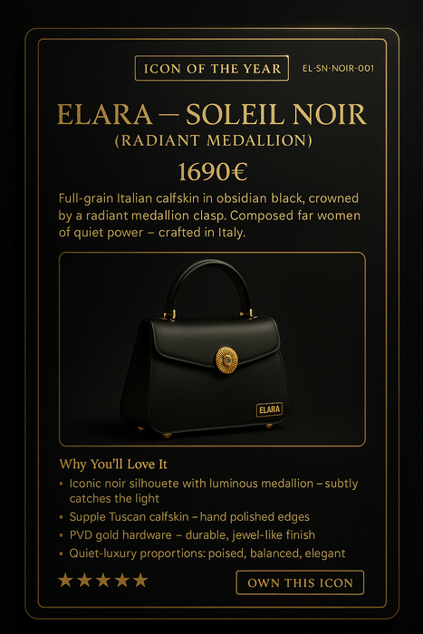 ELARA — Soleil Noir (Radiant Medallion)