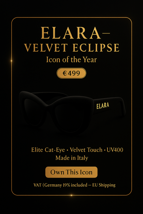 ELARA Velvet Eclipse – Limited Edition Black Cat-Eye