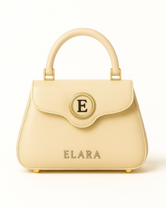 ELARA Crème Royale — Cream Calfskin Mini Top-Handle