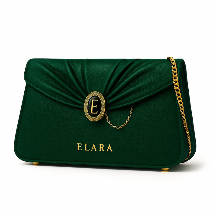 ELARA — Emerald Drapé Medallion Baguette
