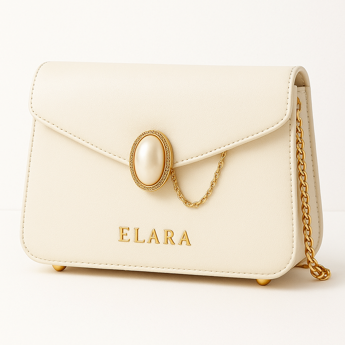 ELARA — Opaline Pearl Cameo Baguette