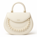 ELARA Perla Avorio – Ivory Calfskin with White Pearl Garland