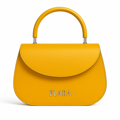 ELARA Silver Grace — Mustard Top-Handle
