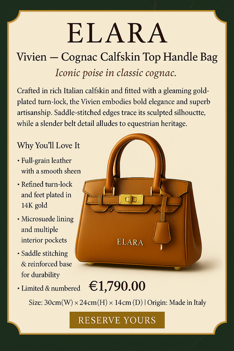 ELARA Vivien — Cognac Heritage Lock Edition
