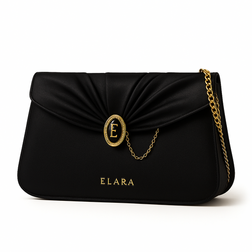 Noir Drapé Medallion Baguette 
